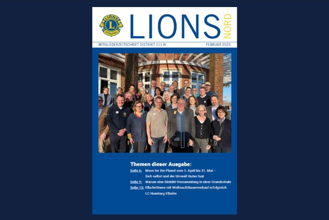 Deckblatt des Lions Nord Newsletters