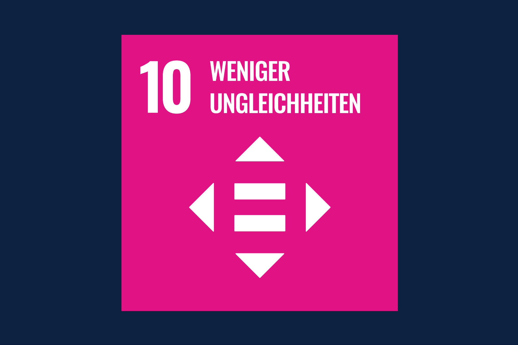 Icon für das Ziel 10 – Weniger Ungleichheiten