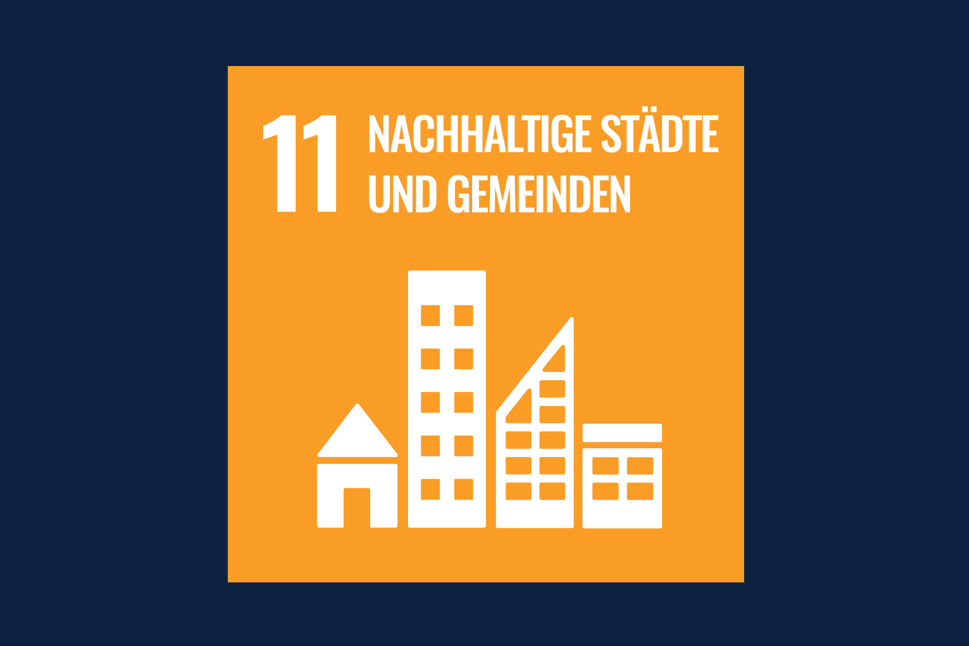 Icon für das Ziel 11 – Nachhaltige Städte und Gemeinden