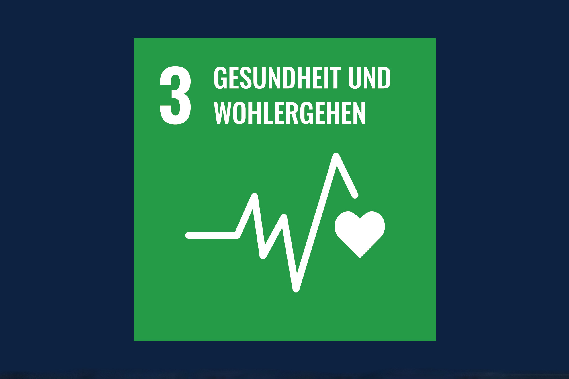 Icon für das Ziel 3 – Gesundheit und Wohlergehen