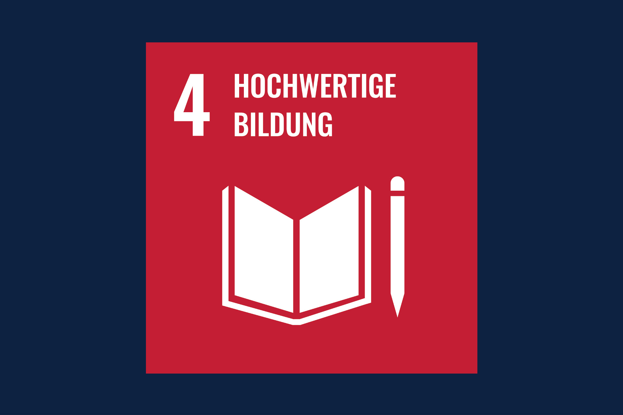 Icon für das Ziel 4 – Hochwertige Bildung