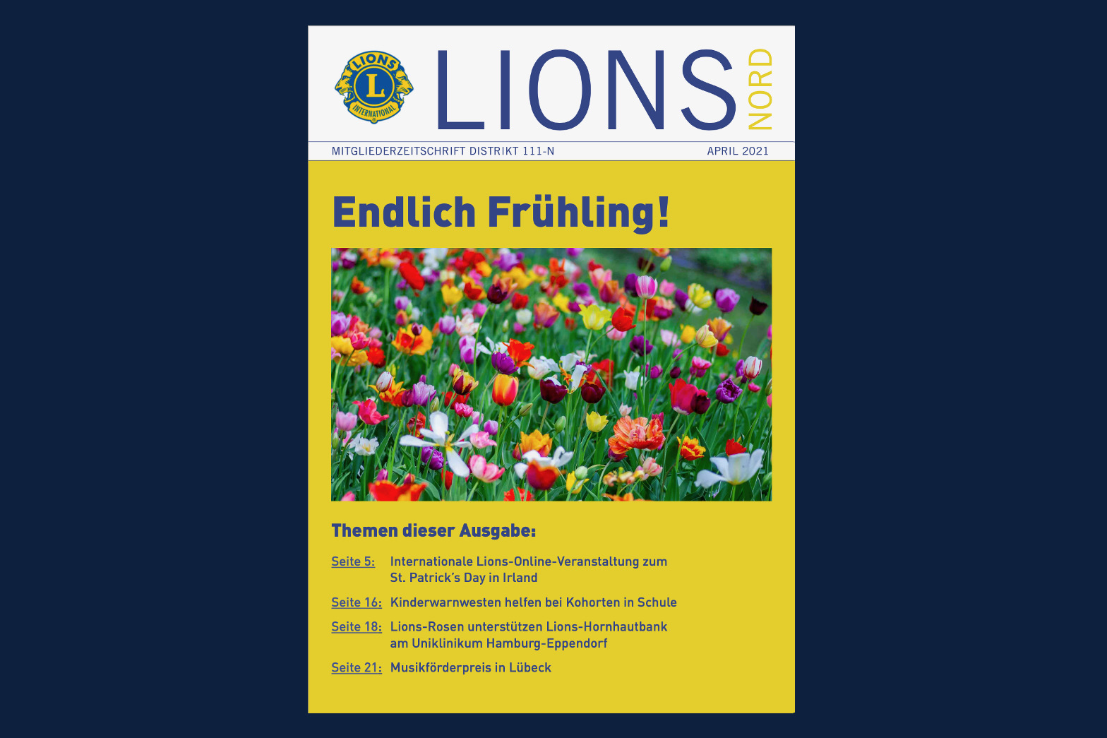 Deckblatt des Lions Nord Newsletters